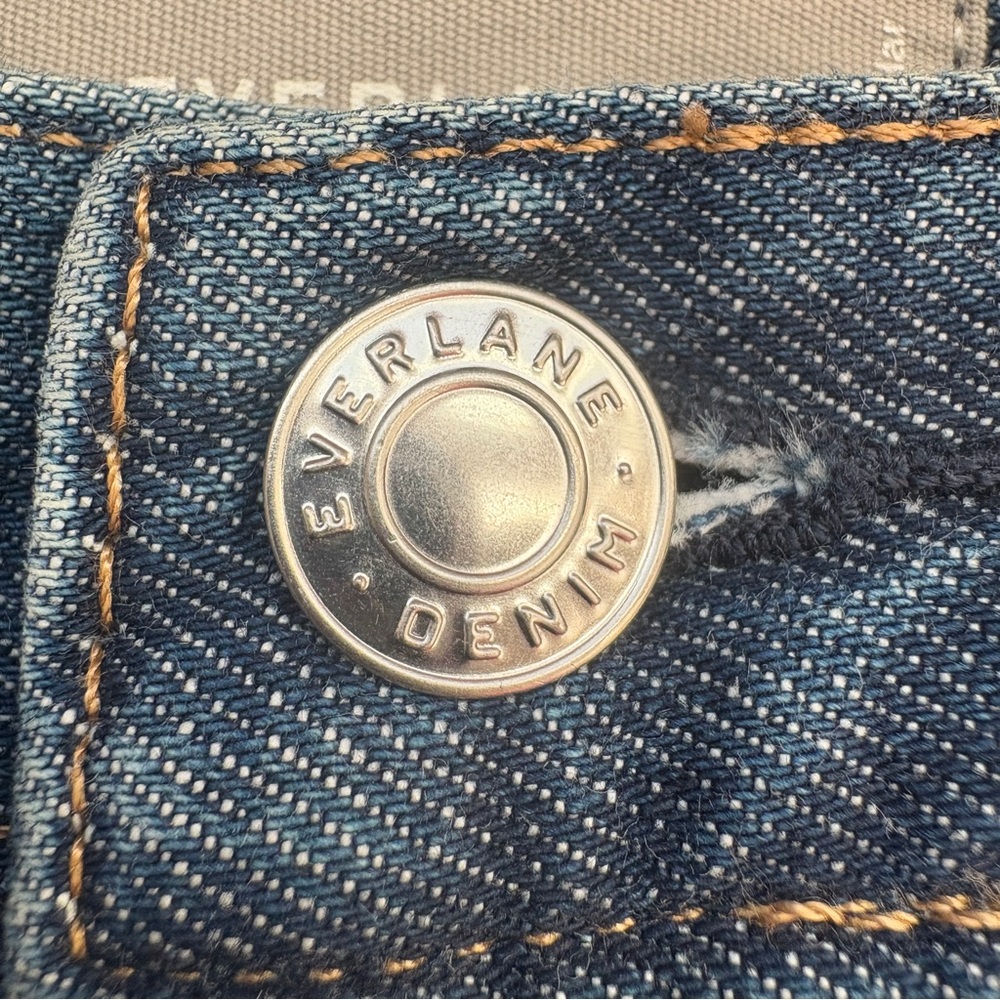 Everlane Mid Rise Straight Denim Jeans Womans 32 Regular Clean Classic Everyday - Picture 4 of 7